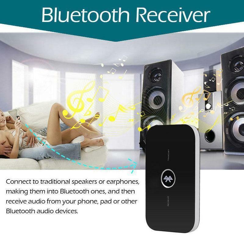 TEQ HIFI Wireless Bluetooth Audio Transmitter Receiver 3.5mm or RCA Music Adapter 2 in1 TEQ HIFI Wireless Bluetooth Audio Transmitter Receiver 3.5mm or RCA Music Adapter 2 in1
